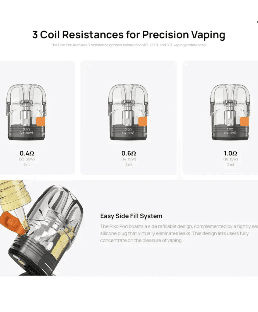 ASPIRE PIXO霧克斯煙彈空倉官網:圖片 2
